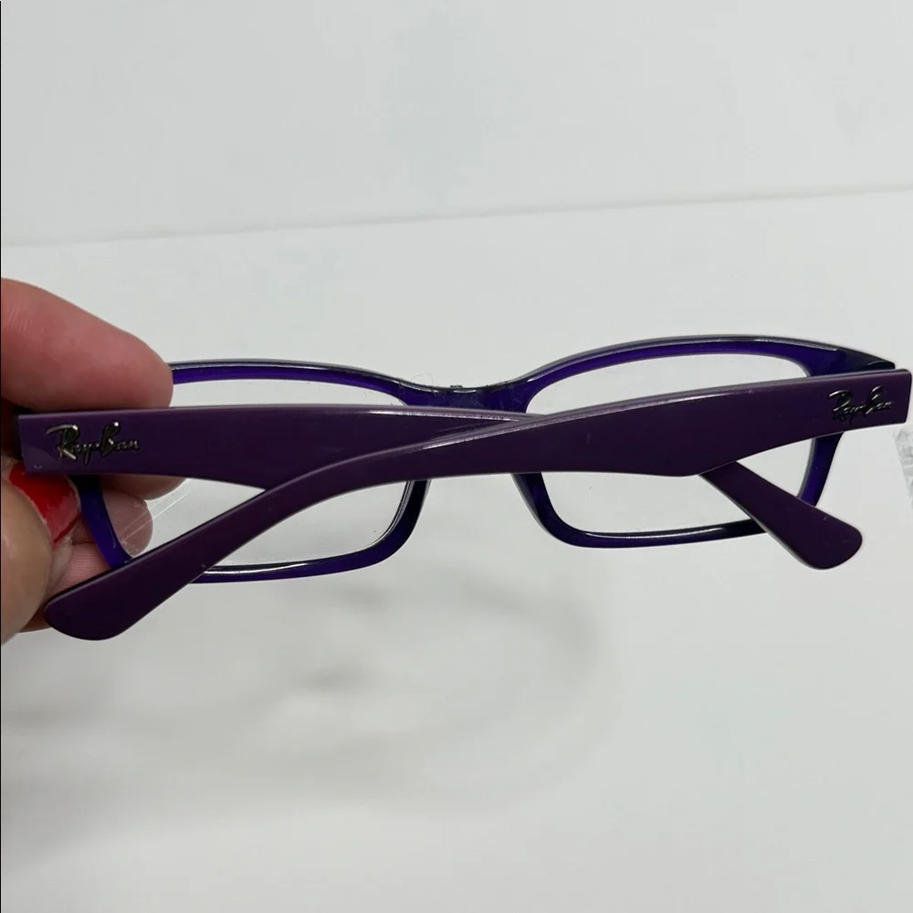 Ray Ban Purple Rectangular Eyeglasses - Picture 6 of 9